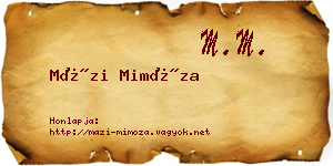 Mázi Mimóza névjegykártya